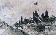 Johann Barthold Jongkind willebroek canal Spain oil painting artist